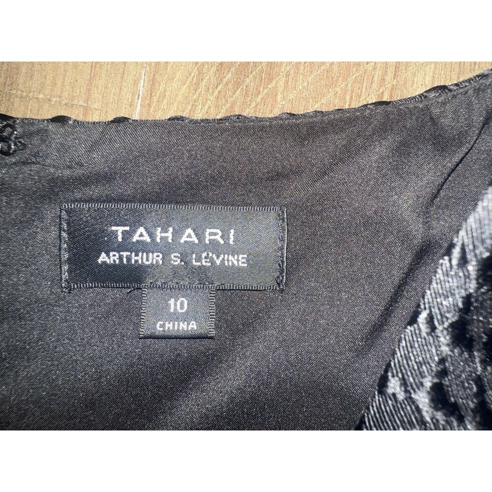 NWT Tahari Arthur S Levine Black Floral Sleeveless Sheath Dress Size 10 NEW $128 - Picture 6 of 15